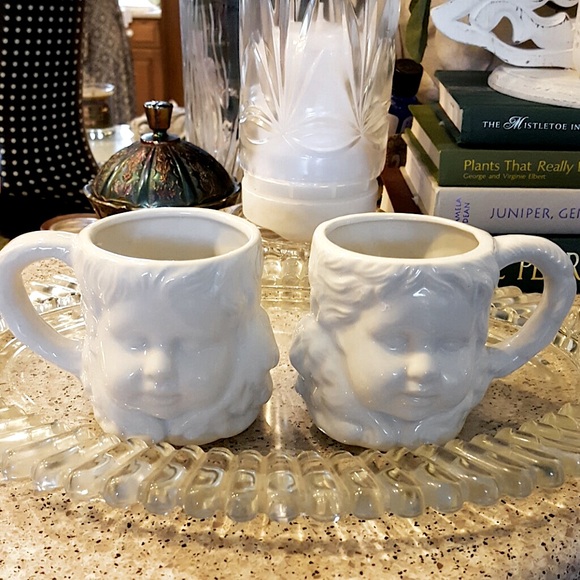 NEW VINTAGE W/TAGS==Set of 4 "Double Faced" Angel Mugs 1996 - Picture 5 of 6